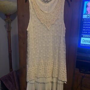 Elegant Cream Lace Dress. It is absolutely stunning!!!!